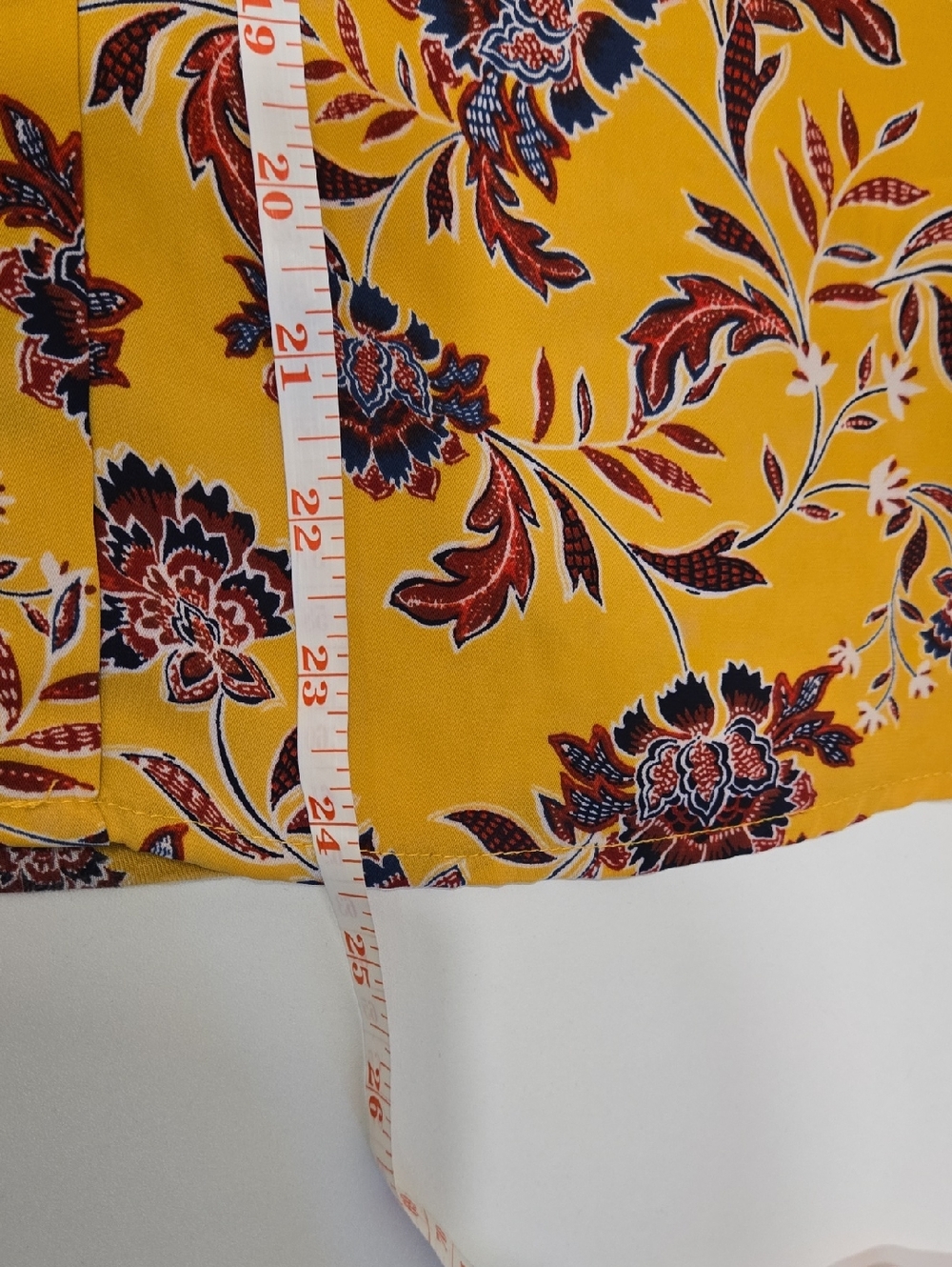 Market & Spruce Mustard Floral Blouse - Picture 11 of 13
